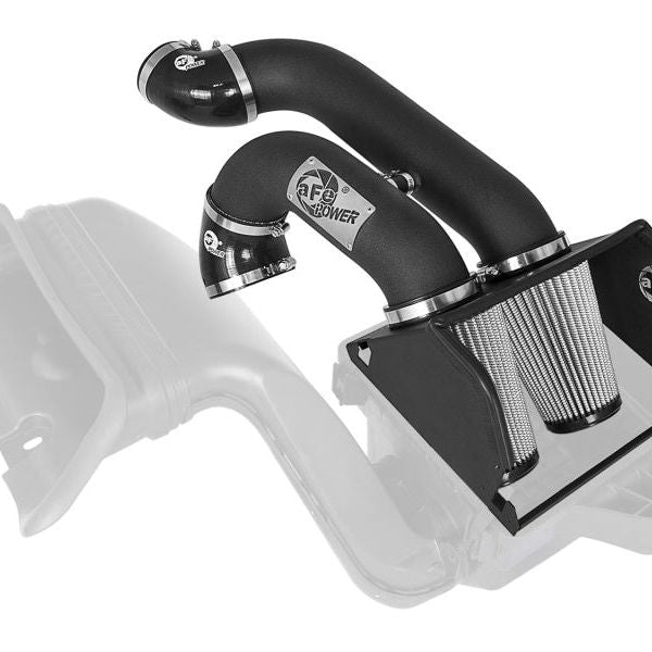 aFe MagnumFORCE 2XP Intake w/3.5in Black Steel Housing Pro DRY S Filter 2017 Ford F-150 V6-3.5L (tt)-Cold Air Intakes-aFe-AFE51-12972-B-SMINKpower Performance Parts