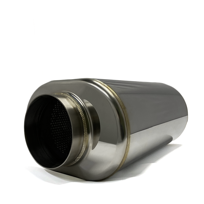 Stainless Bros 304 SS 4in x 17.0in OAL Oval Muffler - Polished Finish