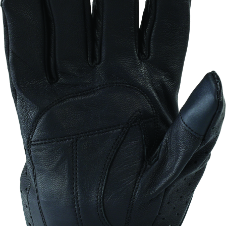 River Road Tucson Leather Perforated Gloves Black - Small