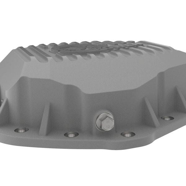 aFe Street Series Rear Differential Cover Raw w/ Machined Fins 01-18 GM Diesel Trucks V8-6.6L (td)-Diff Covers-aFe-AFE46-71060A-SMINKpower Performance Parts