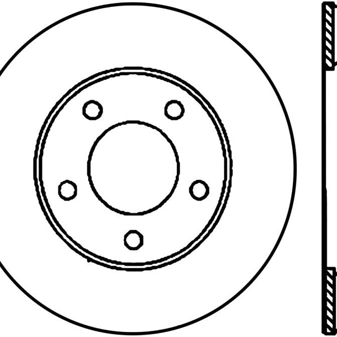 StopTech Power Slot 05-10 Mustang V6/4.0L / GT V8-4.6L Rear Left CRYO Rotor