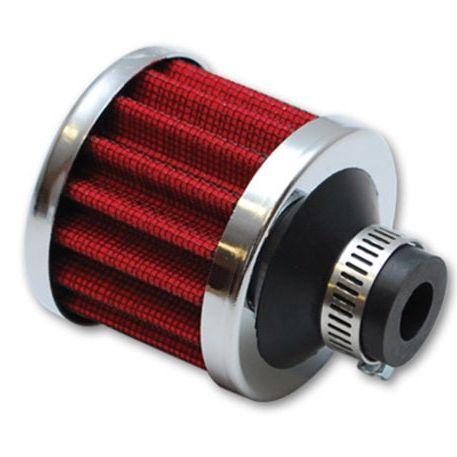 Vibrant Crankcase Breather Filter w/ Chrome Cap 2 1/8in 55mm Cone ODx2 5/8in 68mm Tallx3/8in 9mm ID-Air Filters - Universal Fit-Vibrant-VIB2165-SMINKpower Performance Parts