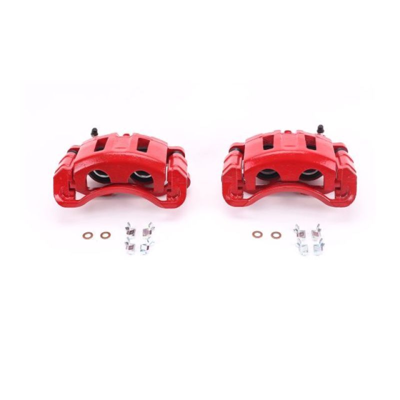 Power Stop 98-05 Chevrolet Blazer Front Red Calipers w/Brackets - Pair-Brake Calipers - Perf-PowerStop-PSBS4694-SMINKpower Performance Parts