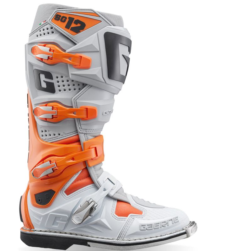 Gaerne SG12 Boot Orange/Grey/White Size - 10-Motorcycle Boots-Gaerne-GAR2174-083-10-SMINKpower Performance Parts
