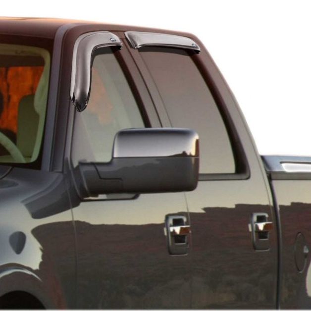 AVS 06-08 Lincoln Mark LT Ventvisor Outside Mount Front & Rear Window Deflectors 4pc - Chrome