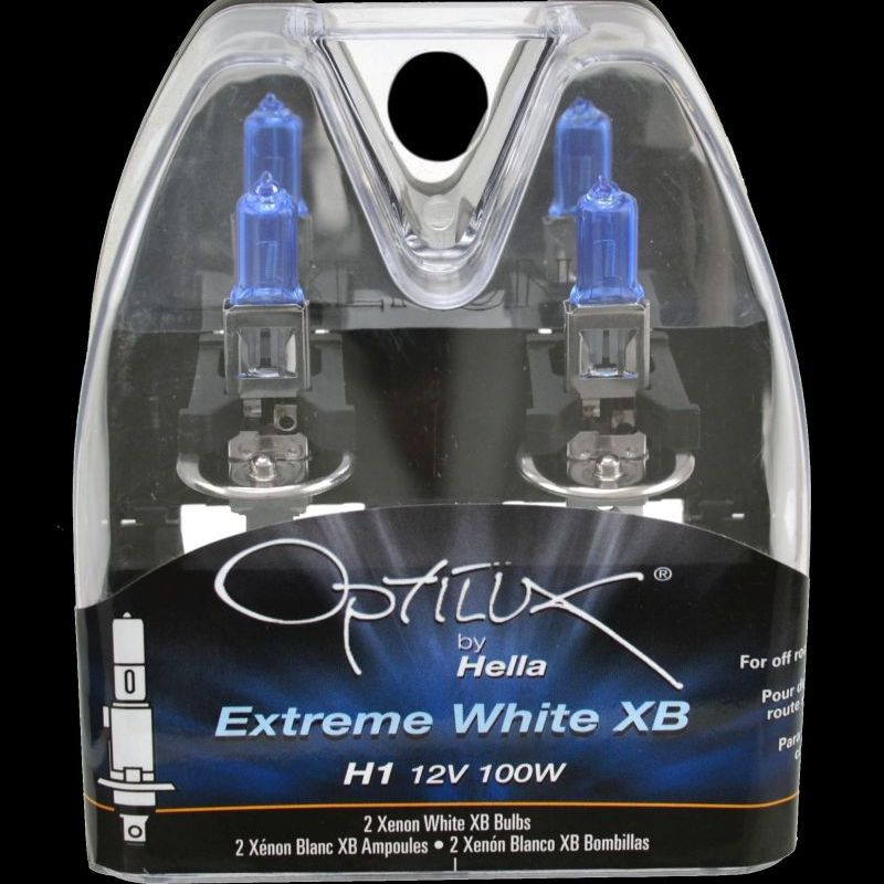 Hella Optilux H1 100W XB Extreme White Bulbs (Pair)-Bulbs-Hella-HELLAH71070227-SMINKpower Performance Parts