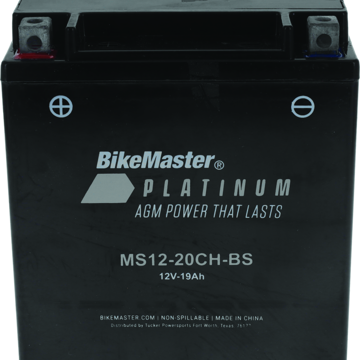 BikeMaster AGM Battery - MS12-20CH-BS