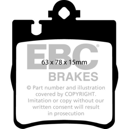 EBC 03 Mercedes-Benz C230 (W203) 2.3 Sport Yellowstuff Rear Brake Pads