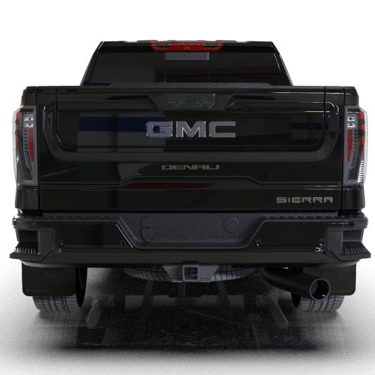 Rally Armor 20-24 GMC Sierra 2500/3500 HD Denali Black Mud Flap w/White Logo