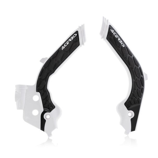 Acerbis 19-22 KTM 125-501 TC/FC/FX/FE/S/TE/TX/ 21-23 GasGas Frame Guards- X-Grip - White/Black-Plastics-Acerbis-ACB2733451035-SMINKpower Performance Parts