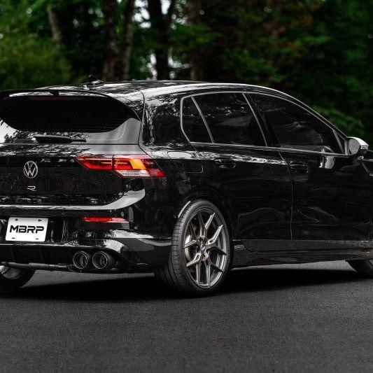 MBRP 2022 Volkswagon Golf R MK8 3in Cat-Back Quad Rear w/ Carbon Fiber Tips Valve Delete Exhaust