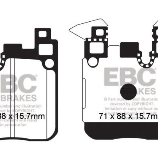 EBC 14+ BMW 228 Coupe 2.0 Turbo Brembo calipers Greenstuff Rear Brake Pads