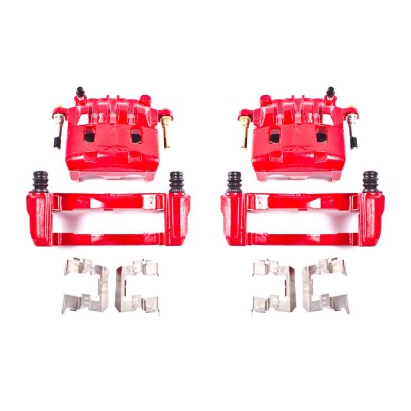 Power Stop 16-17 Subaru Crosstrek Front Red Calipers w/Brackets - Pair