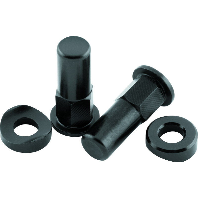 BikeMaster Rim Lock Nuts (Pair) T6 Aluminum/Black