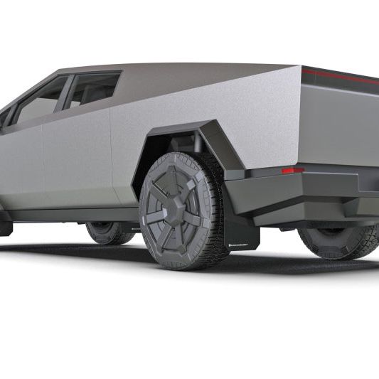 Rally Armor 2024 Tesla Cybertruck Black UR Mud Flap White Logo
