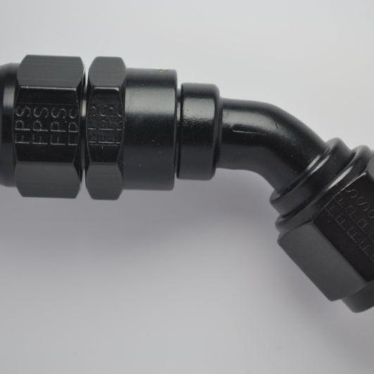 Fragola -8AN Real Street x 45 Degree Hose End Black For PTFE Hose-Fittings-Fragola-FRA684508-BL-SMINKpower Performance Parts