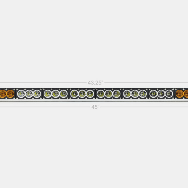 Cali Raised 43 Amber/White Dual Function Led Bar - No Wire Harness / No Switch