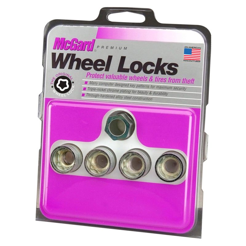 McGard Wheel Lock Nut Set - 4pk. (Under Hub Cap / Cone Seat) M14X1.5 / 22mm Hex / .893in. Length-Lug Nuts-McGard-MCG24019-SMINKpower Performance Parts
