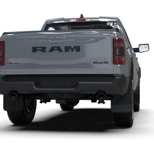 Rally Armor 19-24 Dodge Ram 1500 Rebel Black UR Mud Flap w/Dark Grey Logo