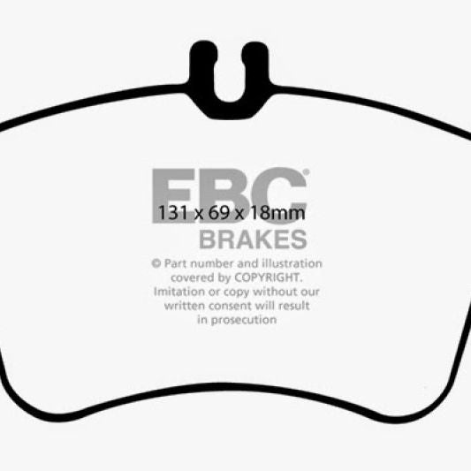 EBC 02-05 Mercedes-Benz C230 (W203) 1.8 Supercharged (European Model) Redstuff Front Brake Pads