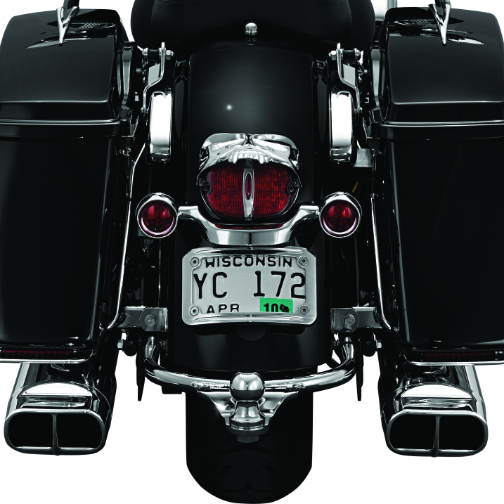 Kuryakyn Curved License Plate Mount Chrome