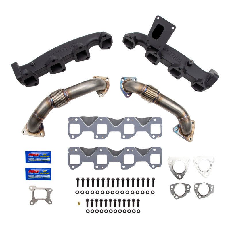 Wehrli 17-24 Chevrolet Duramax Billet Exhaust Manifold & Stainless Up Pipe Kit w/ Gaskets & Hardware-Headers & Manifolds-Wehrli-WCFWCF100226-SMINKpower Performance Parts