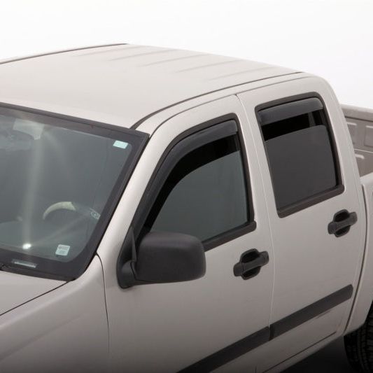 AVS 04-12 Chevy Colorado Crew Cab Ventvisor In-Channel Front & Rear Window Deflectors 4pc - Smoke