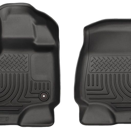 Husky Liners 15-23 Ford F-150 Super/Super Crew Cab WeatherBeater Black Front Floor Liners-Floor Mats - Rubber-Husky Liners-HSL18361-SMINKpower Performance Parts