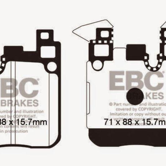 EBC 14+ BMW 228 Coupe 2.0 Turbo Brembo calipers Greenstuff Rear Brake Pads