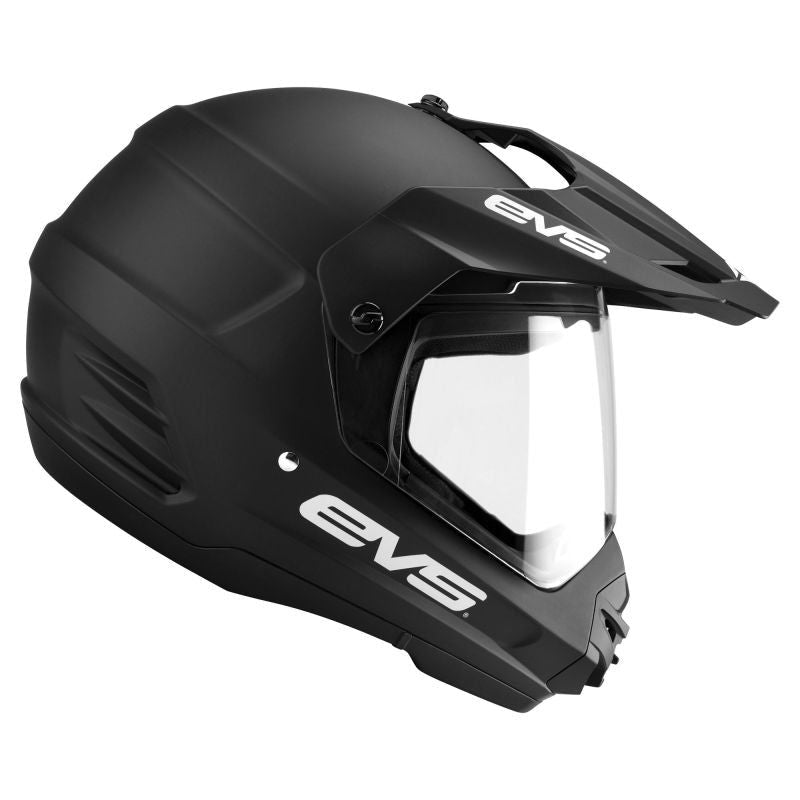 EVS Dual Sport Helmet Venture Solid Matte Black - Medium-Helmets and Accessories-EVS-EVSDSHE18VS-BK-M-SMINKpower Performance Parts