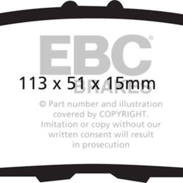 EBC 09-14 Acura TL 3.5 Yellowstuff Rear Brake Pads