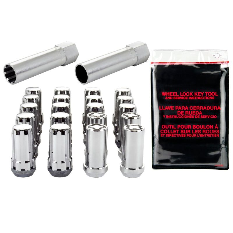 McGard SplineDrive Tuner 5 Lug Install Kit w/Locks & Tool (Cone) 1/2-20 / 13/16 Hex - Chrome-Lug Nuts-McGard-MCG65540-SMINKpower Performance Parts
