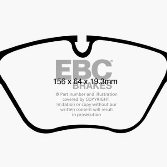 EBC 10-14 BMW X5 4.4 Twin Turbo (50) Redstuff Front Brake Pads