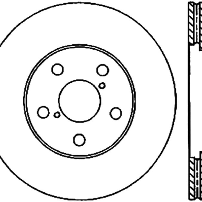 StopTech Power Slot 06-11 Lexus GS Series / 06-12 IS350 Front Left Drilled & Slotted Rotor