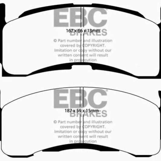 EBC 85-90 Chevrolet Astro Van 2WD Greenstuff Front Brake Pads