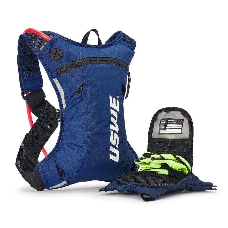 USWE Moto Hydro Hydration Pack 3L - Factory Blue-Bags - Hydration Packs-USWE-USW2033439-SMINKpower Performance Parts