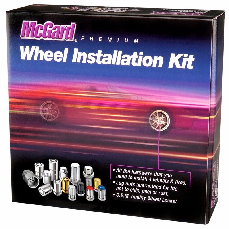 McGard Jeep Wrangler Install Kit (Cone Seat Bulge) 1/2-20 / 3/4 Hex / (18 Lug Nuts / 5 Locks) - Blk-Lug Nuts-McGard-MCG84563BK-SMINKpower Performance Parts
