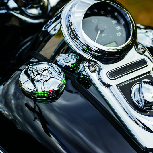 Kuryakyn Zombie Fuel & Battery Gauge Chrome