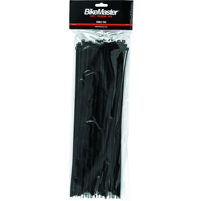 BikeMaster 15in Cable Ties (Pack of 100) - Black