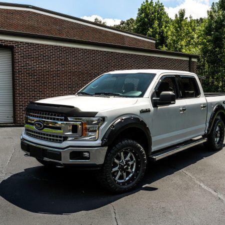 AVS 15-18 Ford F-150 Aeroskin II Textured Low Profile Hood Shield - Black