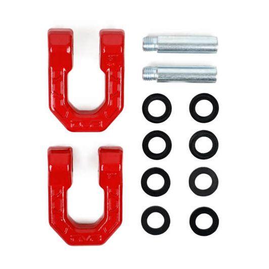 DV8 Offroad Elite Series D-Ring Shackles - Pair (Red)