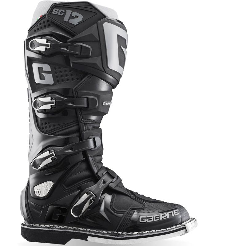 Gaerne SG12 Boot Black Size - 12-Motorcycle Boots-Gaerne-GAR2174-071-12-SMINKpower Performance Parts