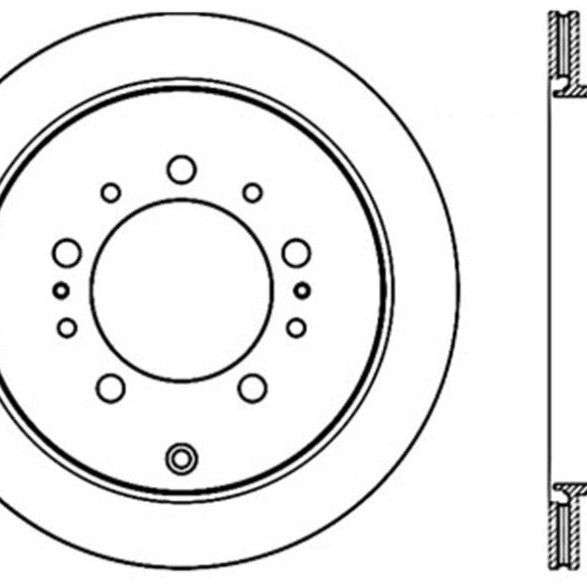 Stoptech 08-17 Toyota Land Cruiser / 08-17 Lexus LX Rear Premium Cryo Rotor