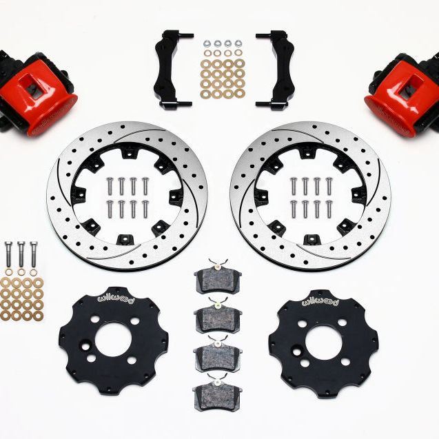 Wilwood Combination Parking Brake Rear Kit 11.75in Drilled Red Mini Cooper-Brake Calipers - Perf-Wilwood-WIL140-10885-DR-SMINKpower Performance Parts