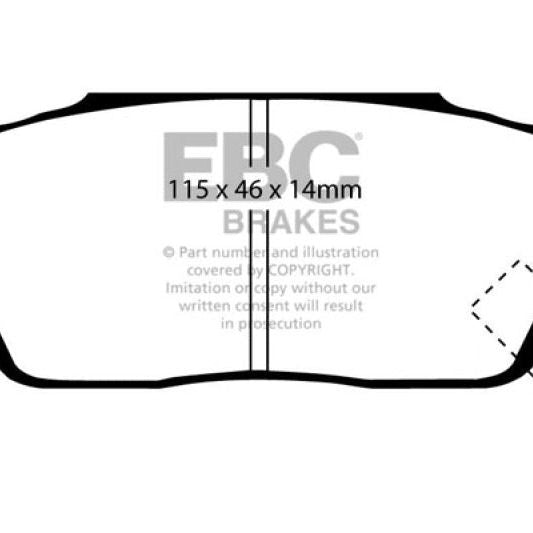 EBC 84-87 Honda Civic CRX 1.5 DX Yellowstuff Front Brake Pads