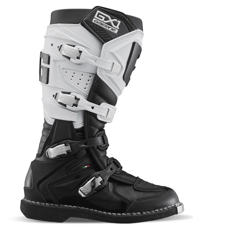 Gaerne GX1 Boot White/Black Size - 10-Motorcycle Boots-Gaerne-GAR2192-014-10-SMINKpower Performance Parts