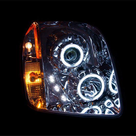 ANZO 2007-2014 Gmc Yukon Projector Headlights w/ Halo Chrome (CCFL)