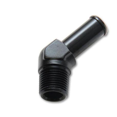 Vibrant 1/8 NPT to 1/4in Barb Straight Fitting 45 Deg Adapter - Aluminum-Fittings-Vibrant-VIB11220-SMINKpower Performance Parts