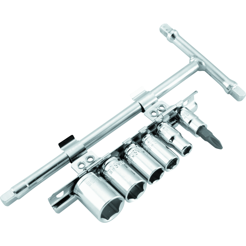 BikeMaster 1/4in Drive T-handle Set (6mm/8mm/10mm/12mm/14mm/#2 Phillips)
