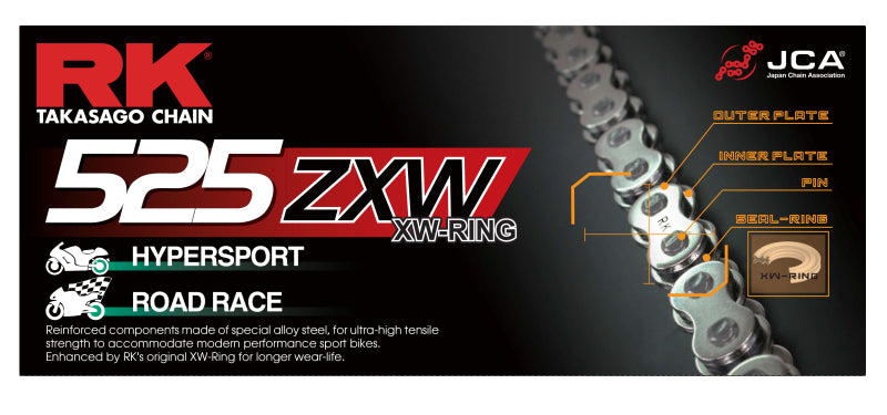 RK Chain 525ZXW-120 - Chrome